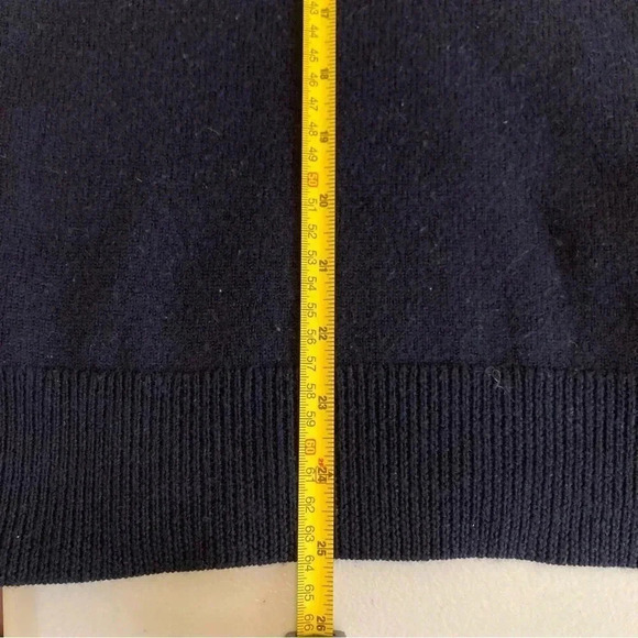Vince. Women’s Size XL 100% Wool Popover V-Neck Pullover Sweater Gray/Navy - Picture 10 of 10